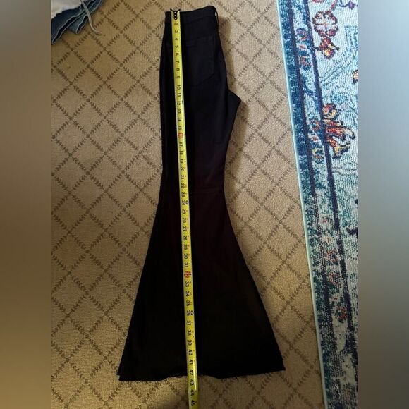 Tricot by C'est toi black denim kick flare high waisted pants 26 - Picture 4 of 14